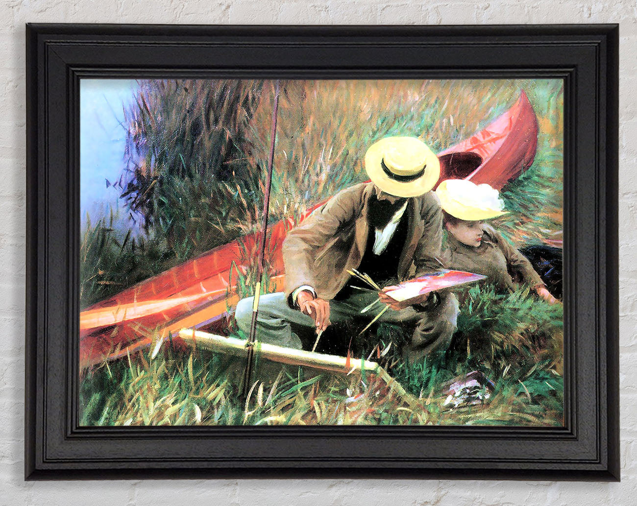 John Singer Sargent Paul Helleu Stands With His Wife Framed Print