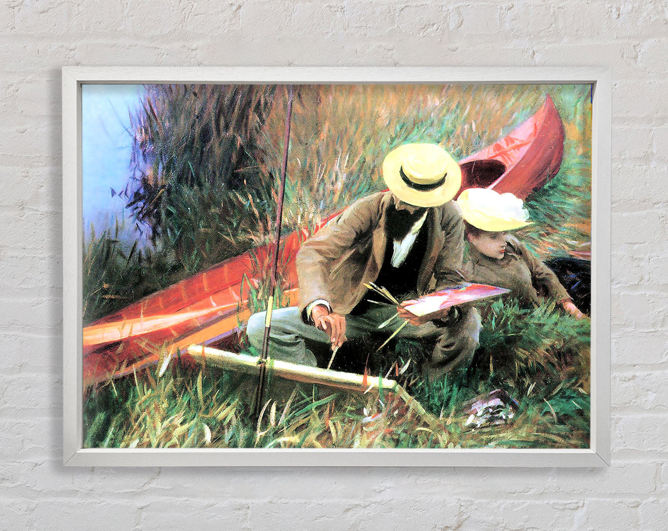John Singer Sargent Paul Helleu Stands With His Wife Framed Print