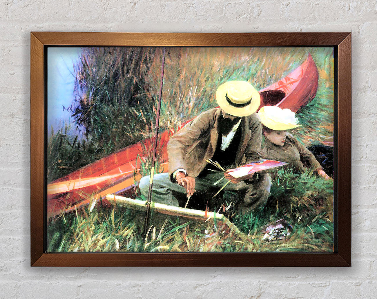 John Singer Sargent Paul Helleu Stands With His Wife Framed Print
