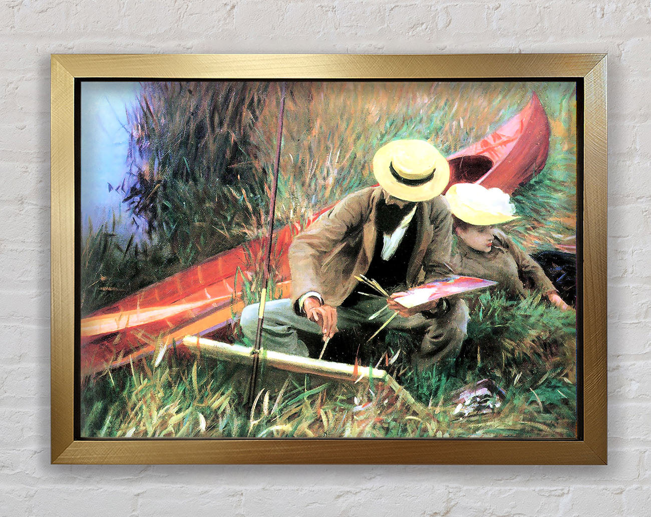 John Singer Sargent Paul Helleu Stands With His Wife Framed Print