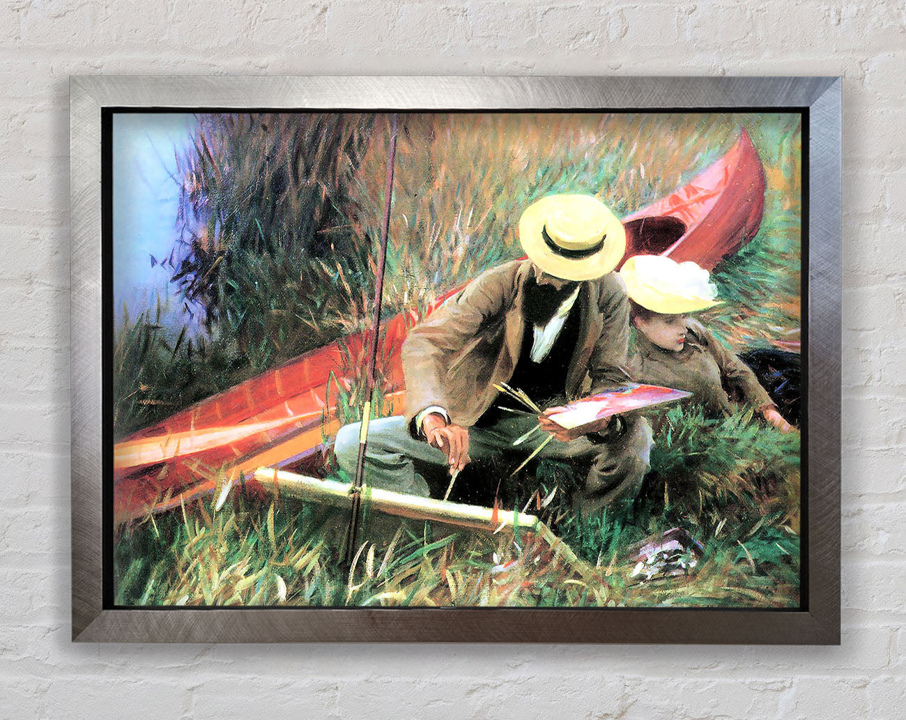 John Singer Sargent Paul Helleu Stands With His Wife Framed Print