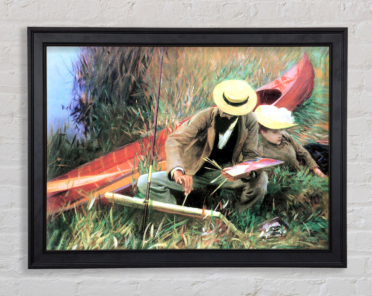 John Singer Sargent Paul Helleu Stands With His Wife Framed Print