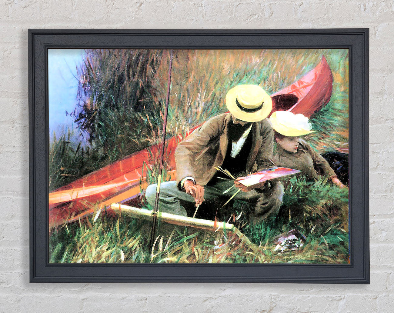 John Singer Sargent Paul Helleu Stands With His Wife Framed Print