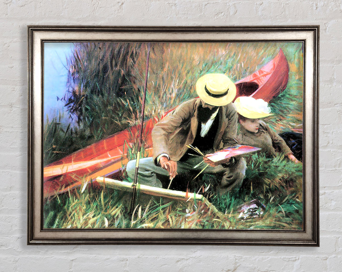John Singer Sargent Paul Helleu Stands With His Wife Framed Print