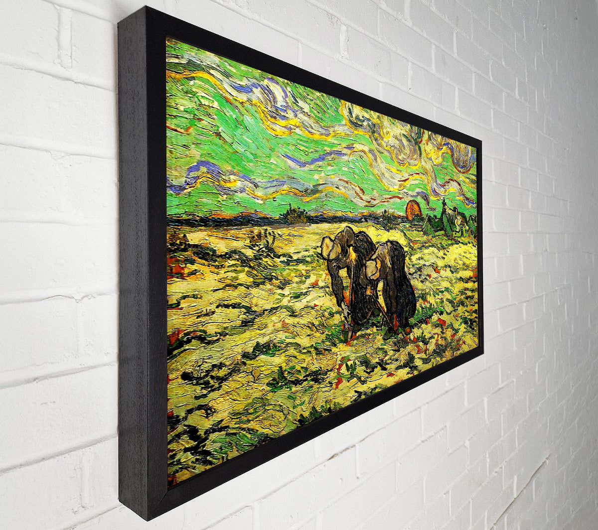 Van Gogh Two Peasant Women Digging In Field With Snow Canvas Wall Art