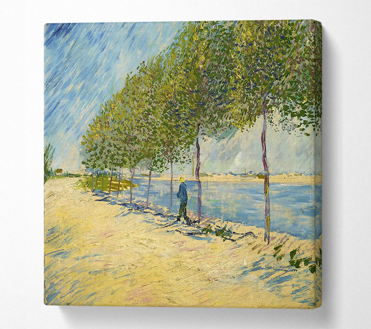 Van Gogh Along The Seine Canvas Wall Art