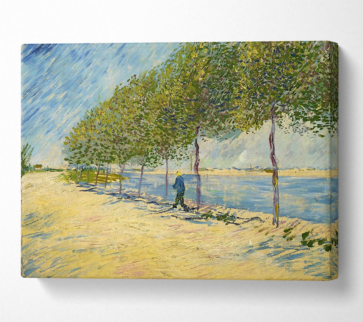 Van Gogh Along The Seine Canvas Wall Art