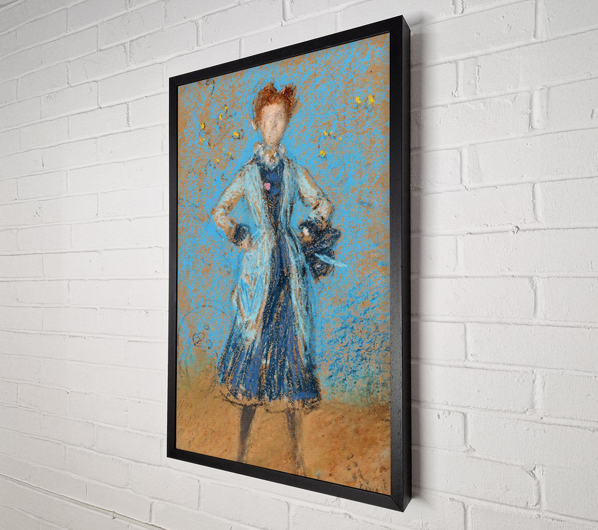 Whistler The Blue Girl Canvas Wall Art