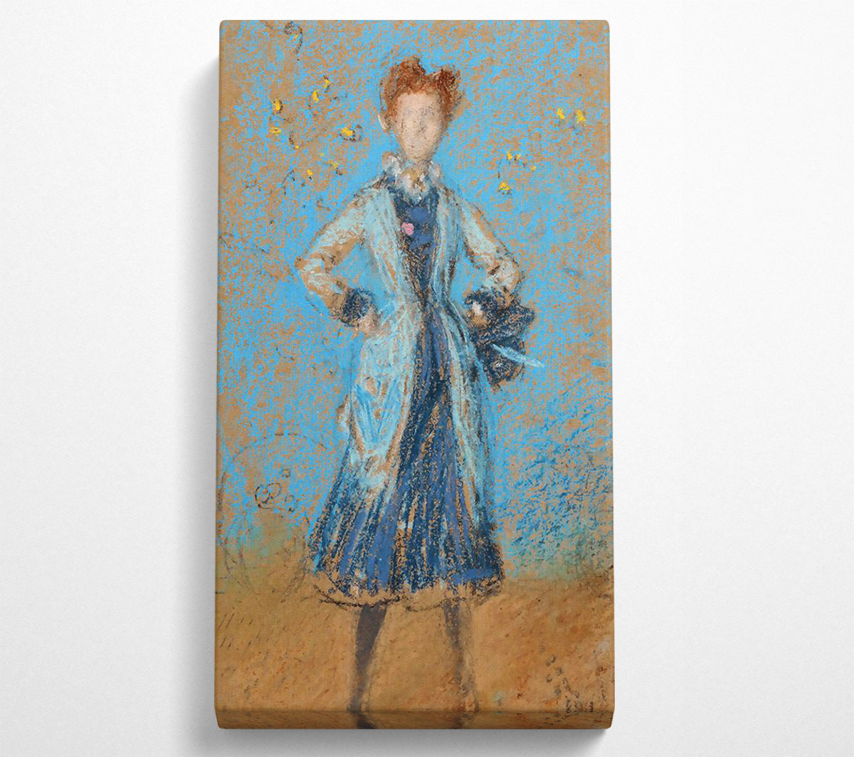 Whistler The Blue Girl Canvas Wall Art