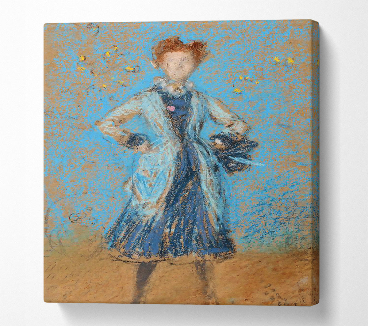 Whistler The Blue Girl Canvas Wall Art