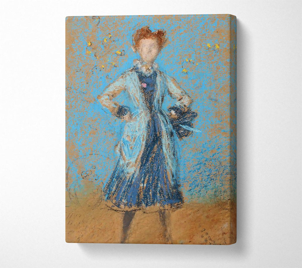 Whistler The Blue Girl Canvas Wall Art