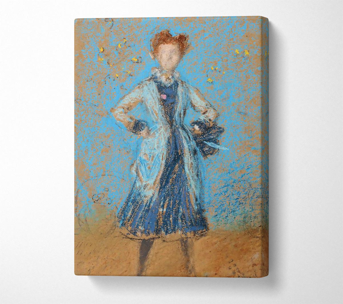 Whistler The Blue Girl Canvas Wall Art