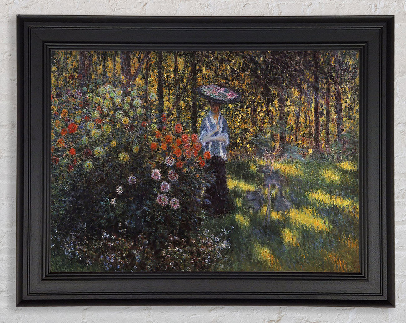 Monet Woman With A Parasol In The Garden Of Argenteuil Framed Print