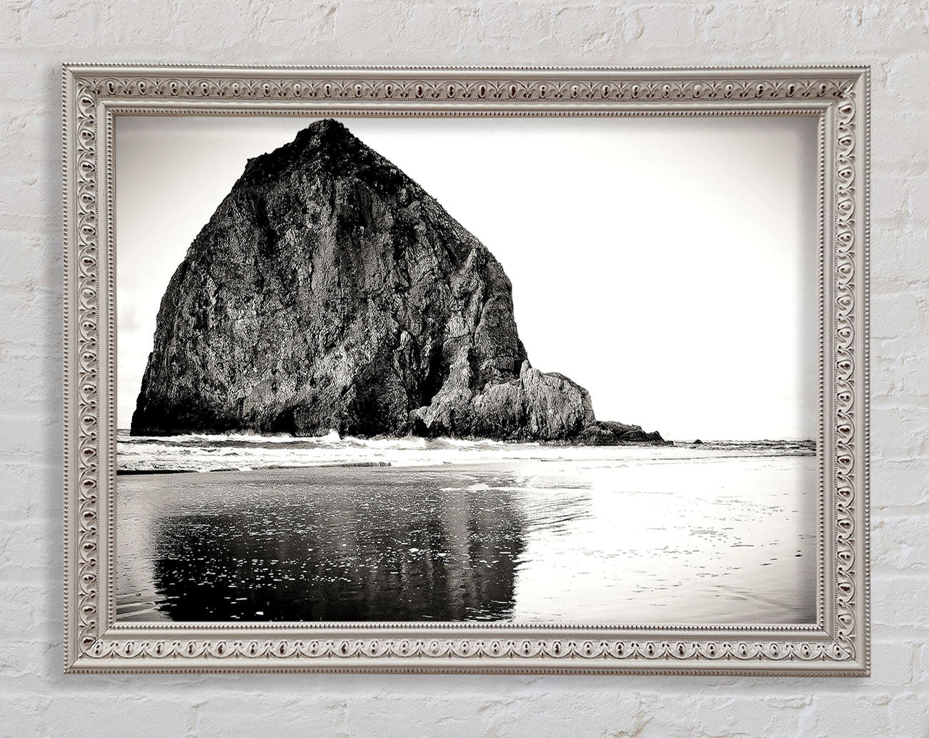 Rock In Black And White Framed Print