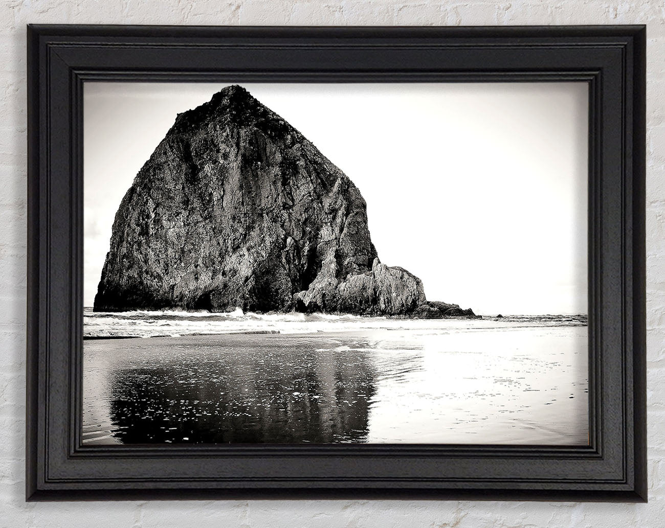 Rock In Black And White Framed Print