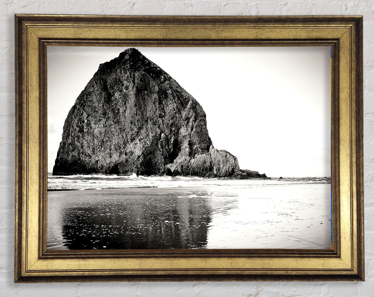 Rock In Black And White Framed Print
