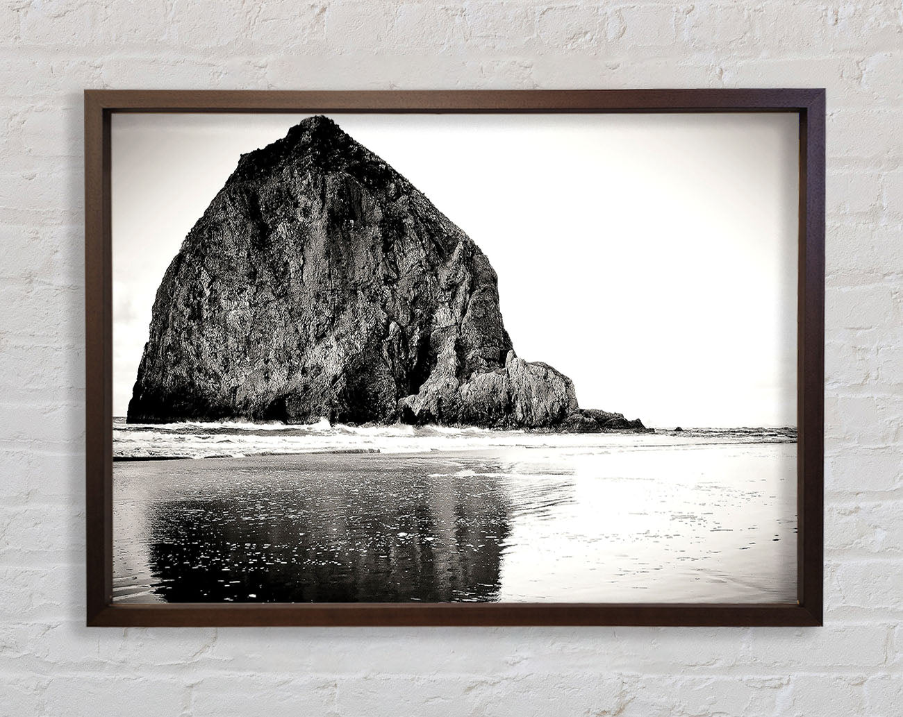 Rock In Black And White Framed Print