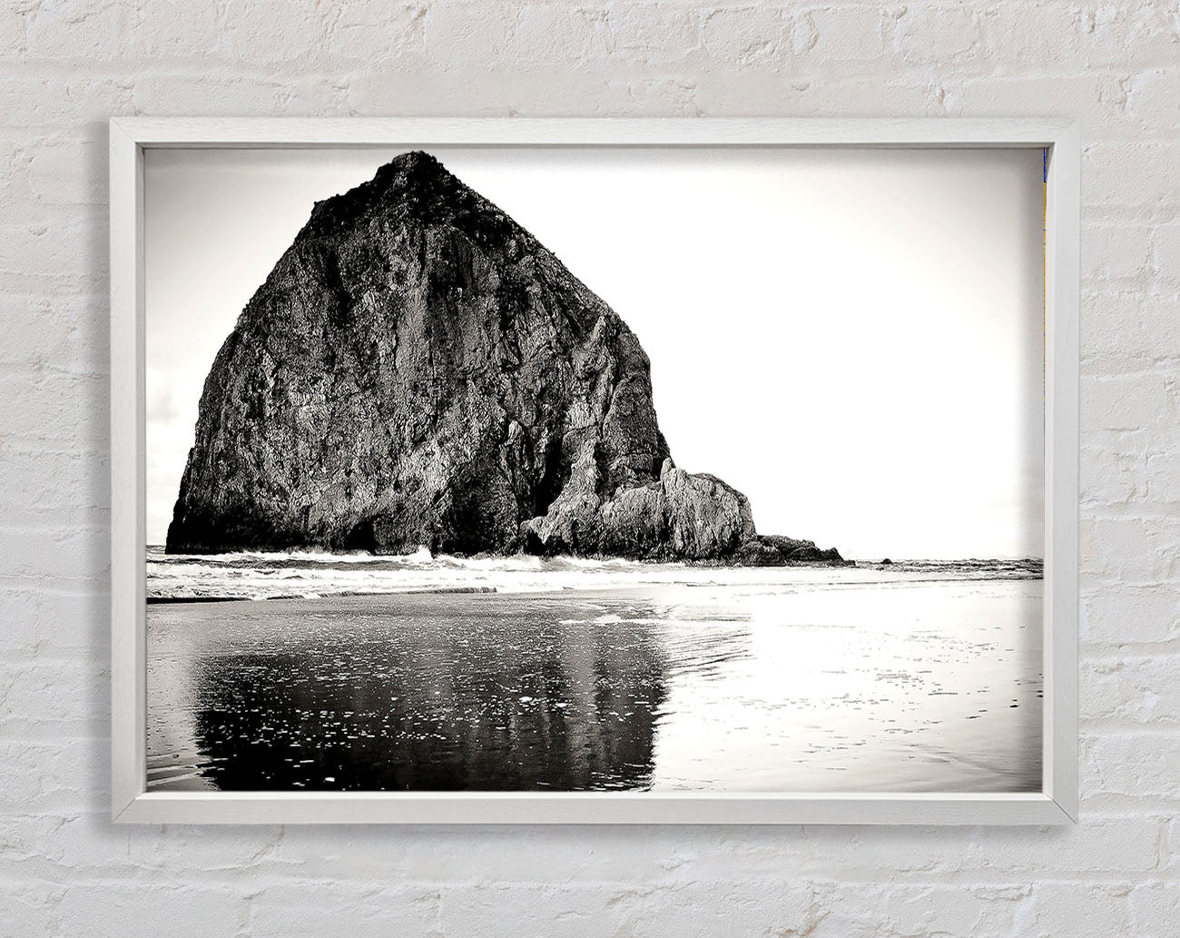 Rock In Black And White Framed Print