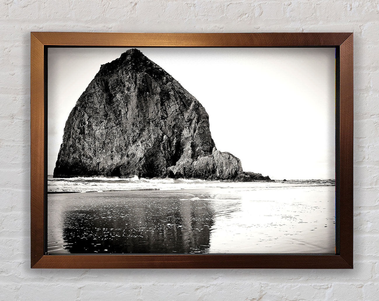 Rock In Black And White Framed Print