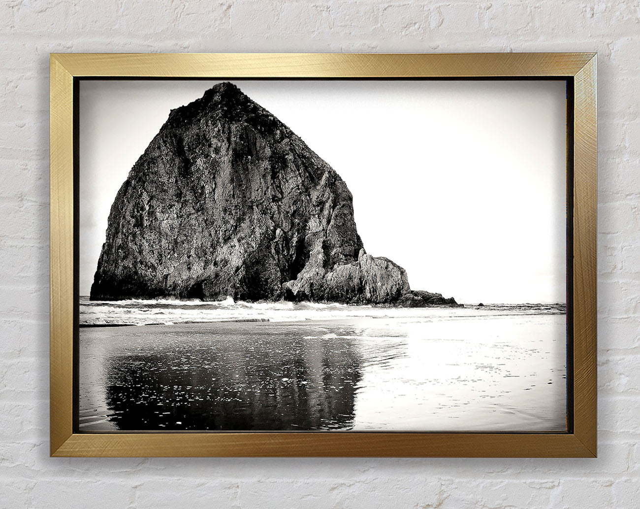 Rock In Black And White Framed Print