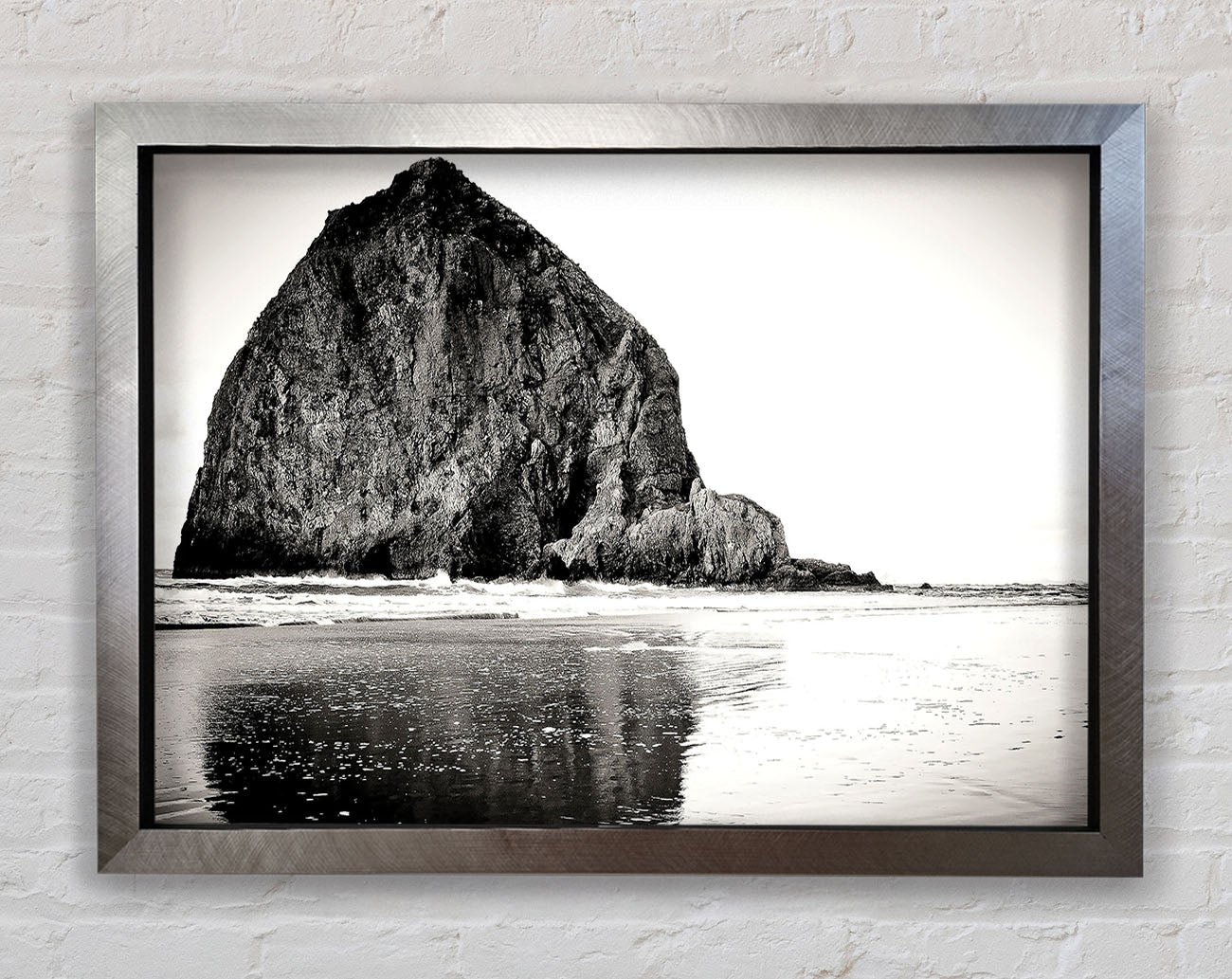Rock In Black And White Framed Print