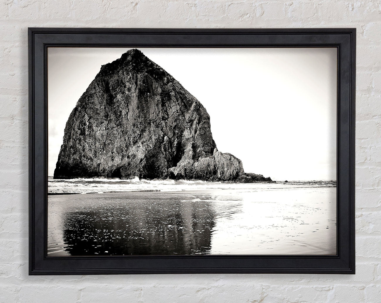 Rock In Black And White Framed Print