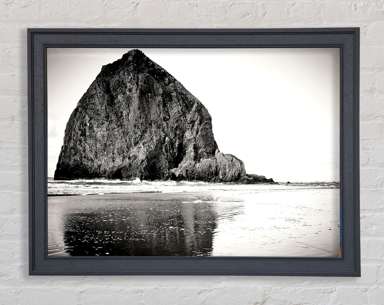 Rock In Black And White Framed Print