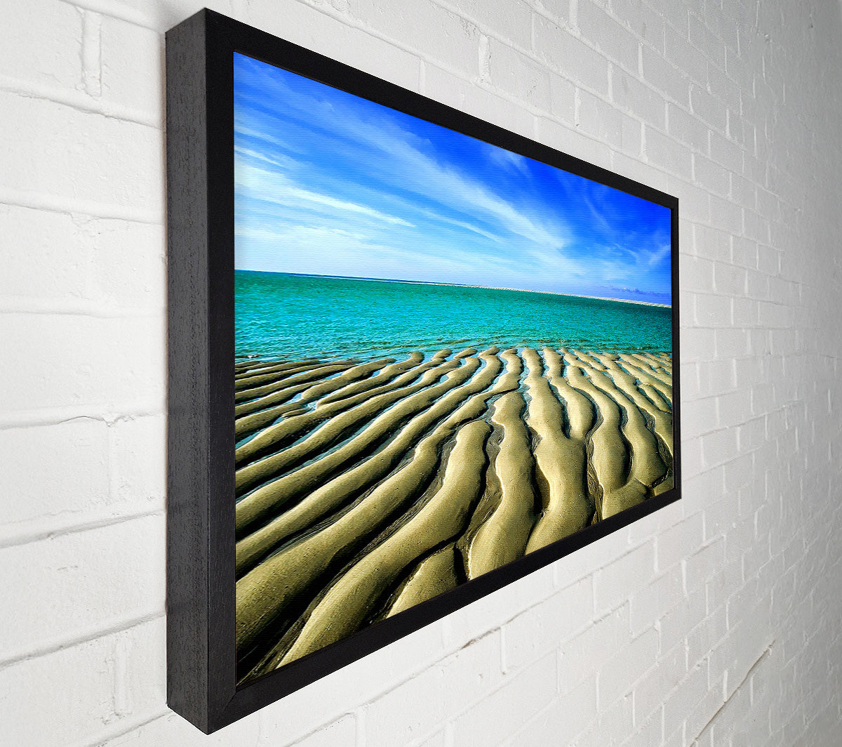 Sand Patterned Ocean Canvas Wall Art