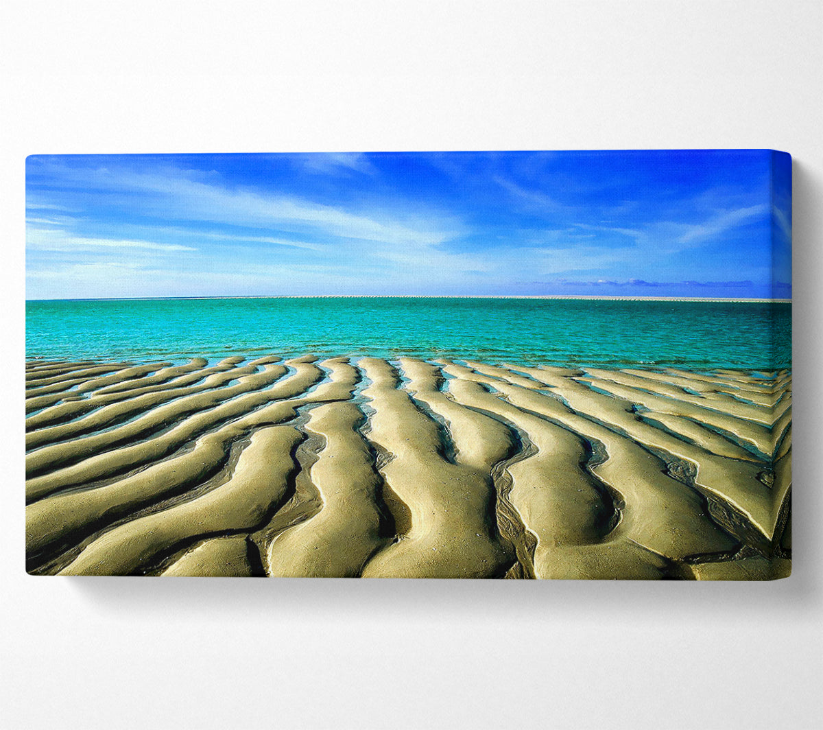 Sand Patterned Ocean Canvas Wall Art