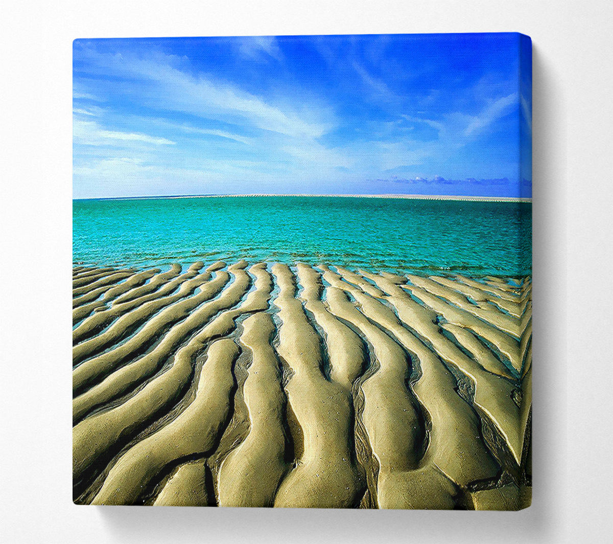 Sand Patterned Ocean Canvas Wall Art