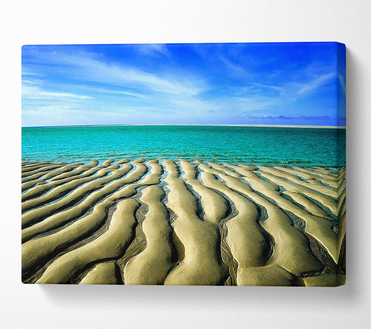 Sand Patterned Ocean Canvas Wall Art