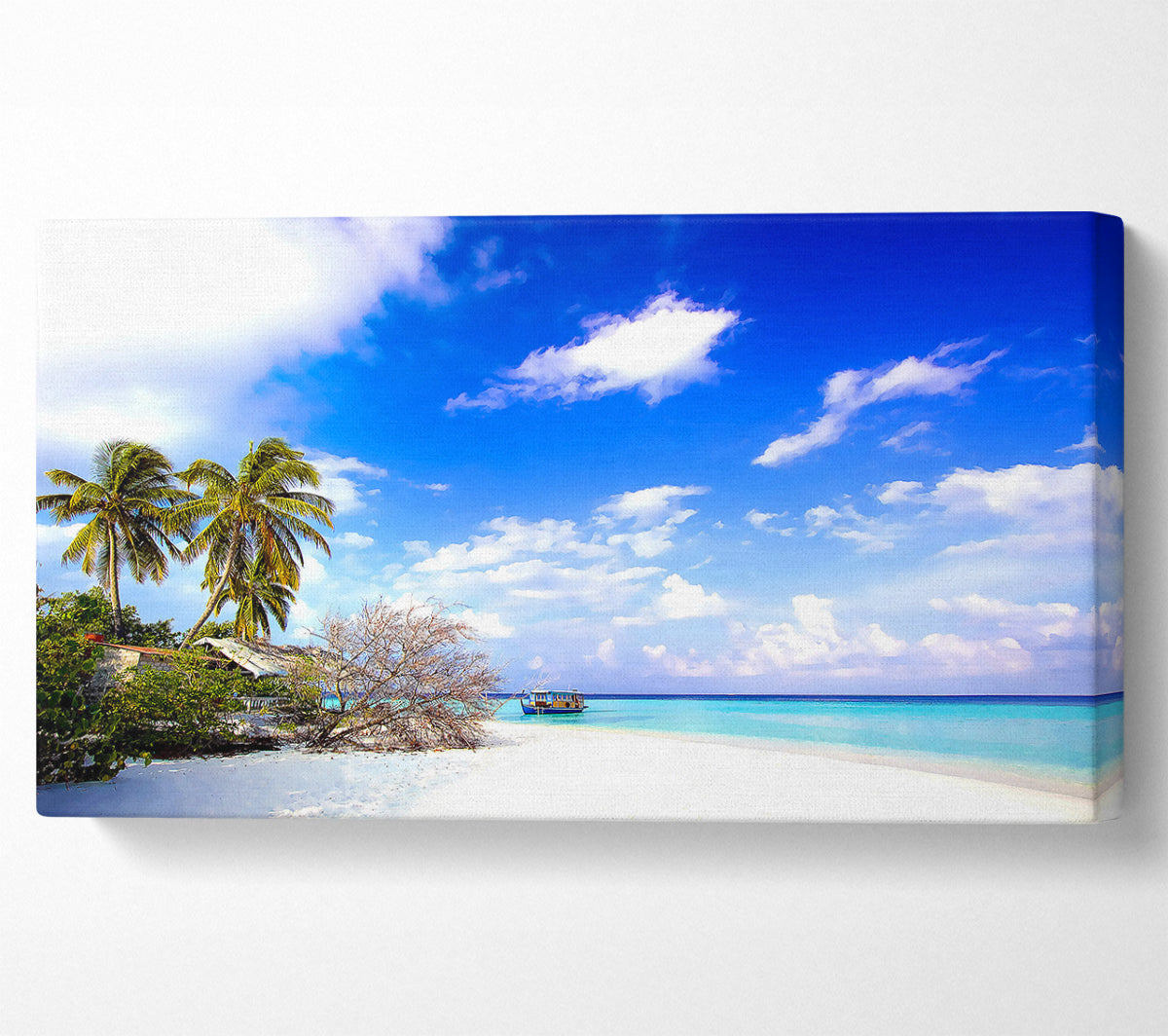 Pull Up On The Beach Side Canvas Wall Art