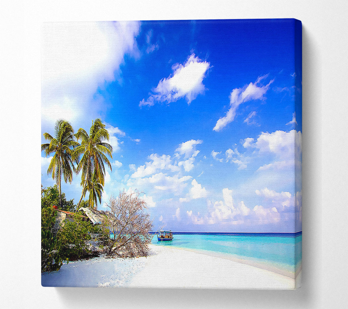 Pull Up On The Beach Side Canvas Wall Art
