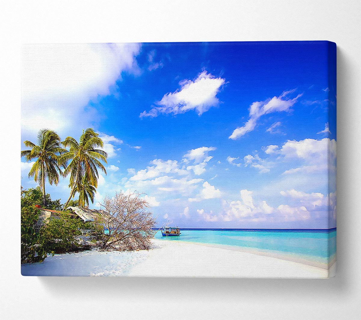 Pull Up On The Beach Side Canvas Wall Art