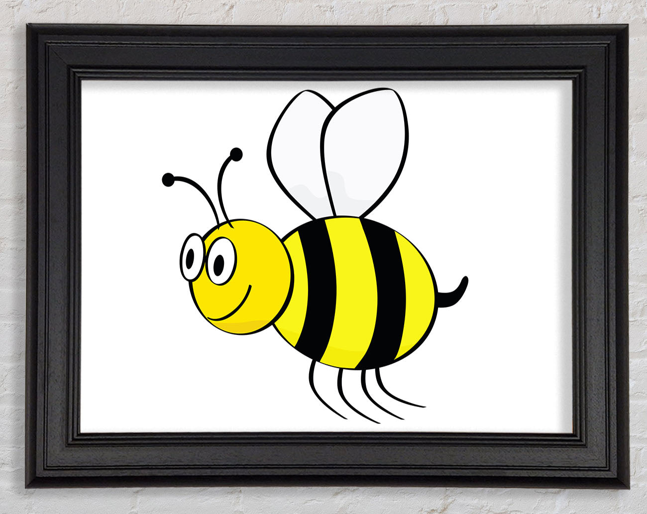 Buzzing Bee White Framed Print
