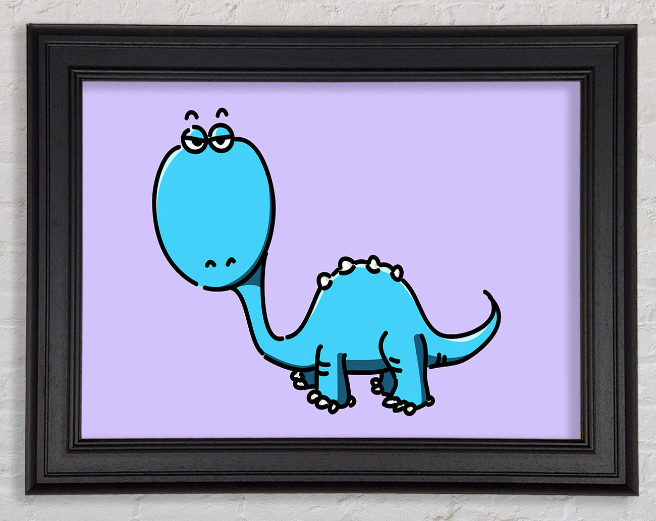 Dinosaur Not Impressed Lilac Framed Print