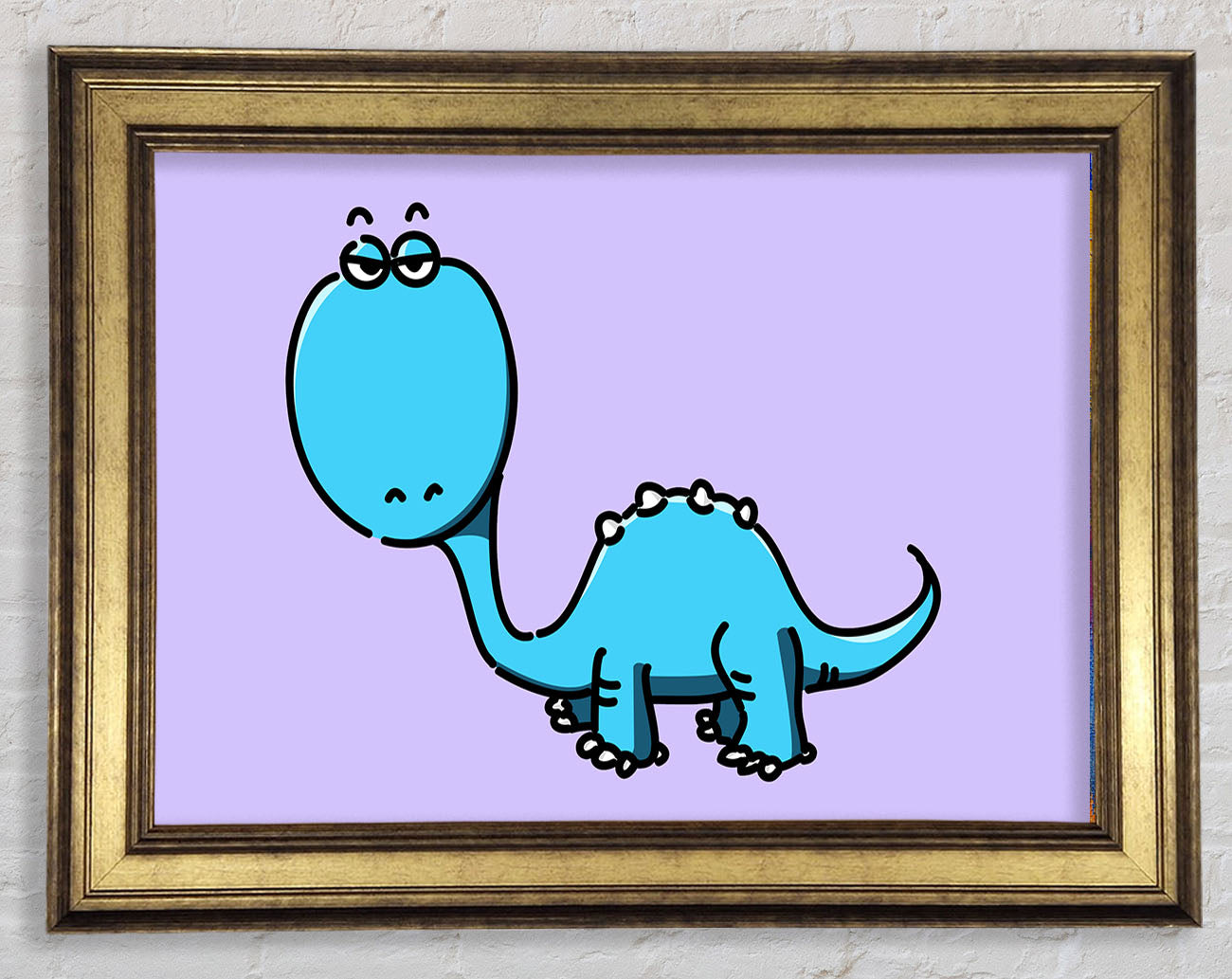 Dinosaur Not Impressed Lilac Framed Print