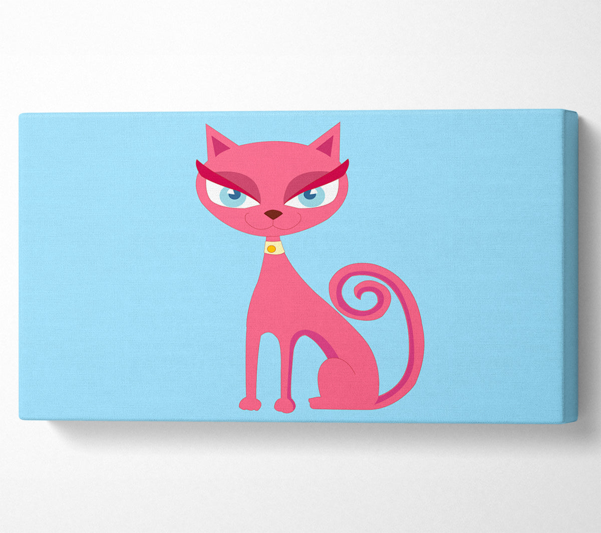 Posh Cat Baby Blue Canvas Wall Art