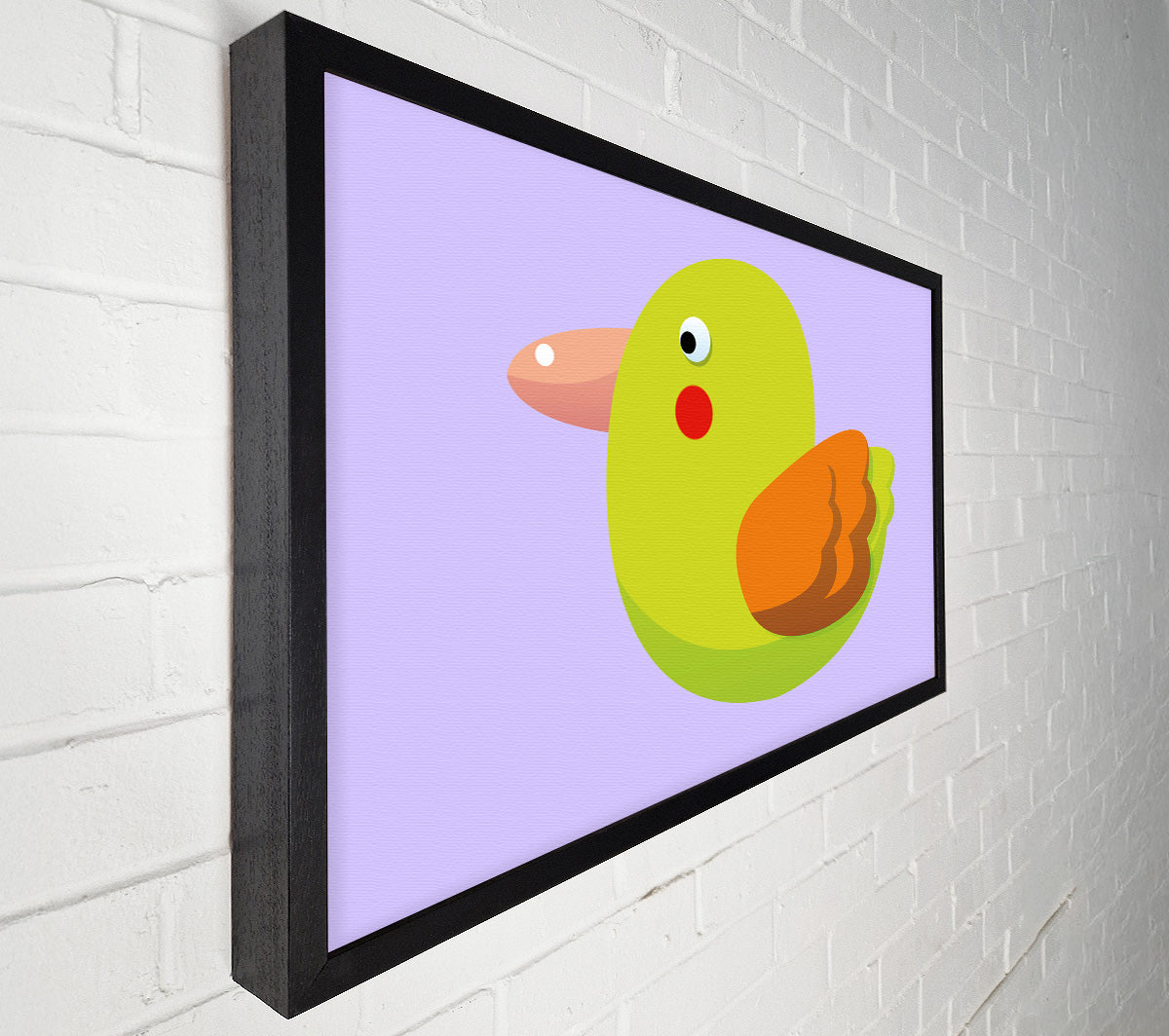 Red Spot Bird Lilac Canvas Wall Art