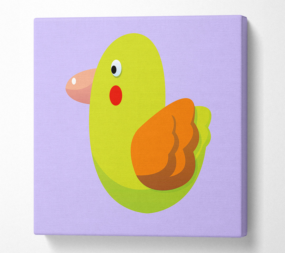 Red Spot Bird Lilac Canvas Wall Art