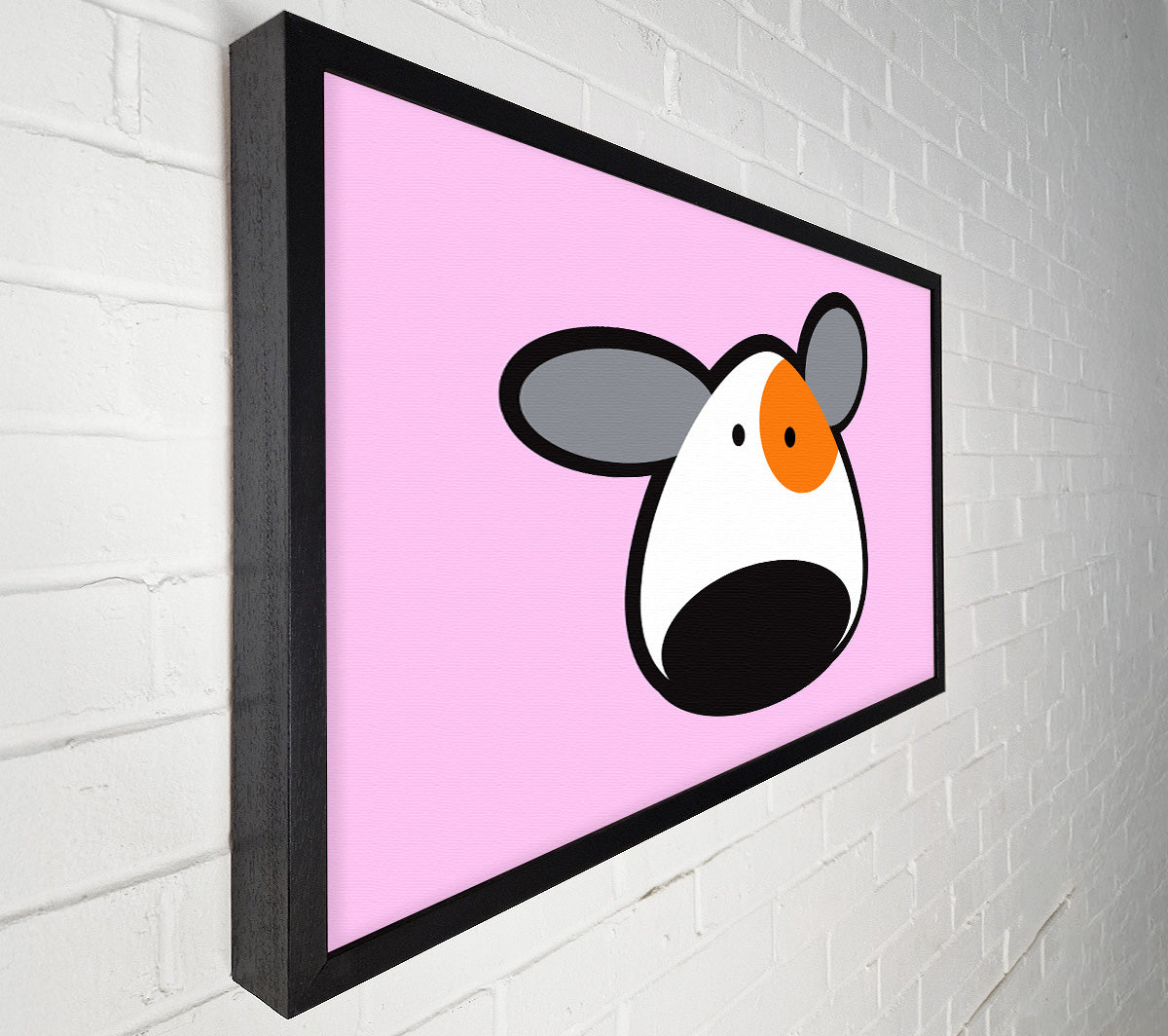 Spot The Dog Pink Canvas Wall Art