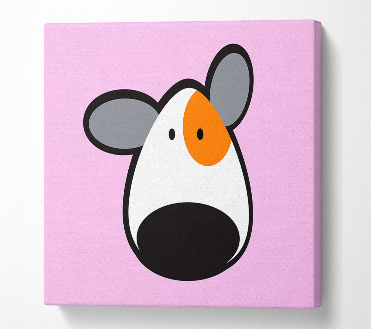 Spot The Dog Pink Canvas Wall Art