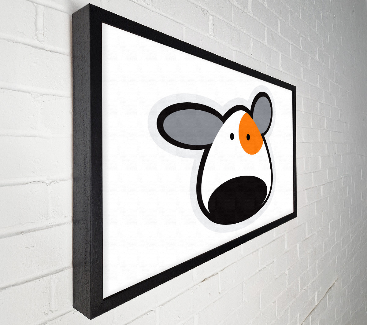 Spot The Dog White Canvas Wall Art