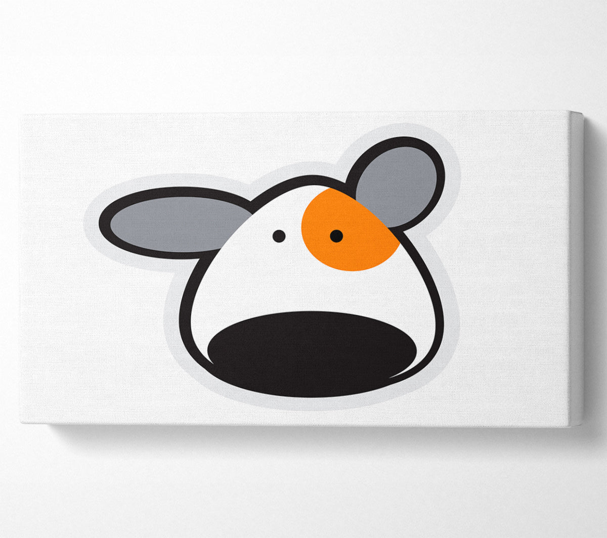 Spot The Dog White Canvas Wall Art