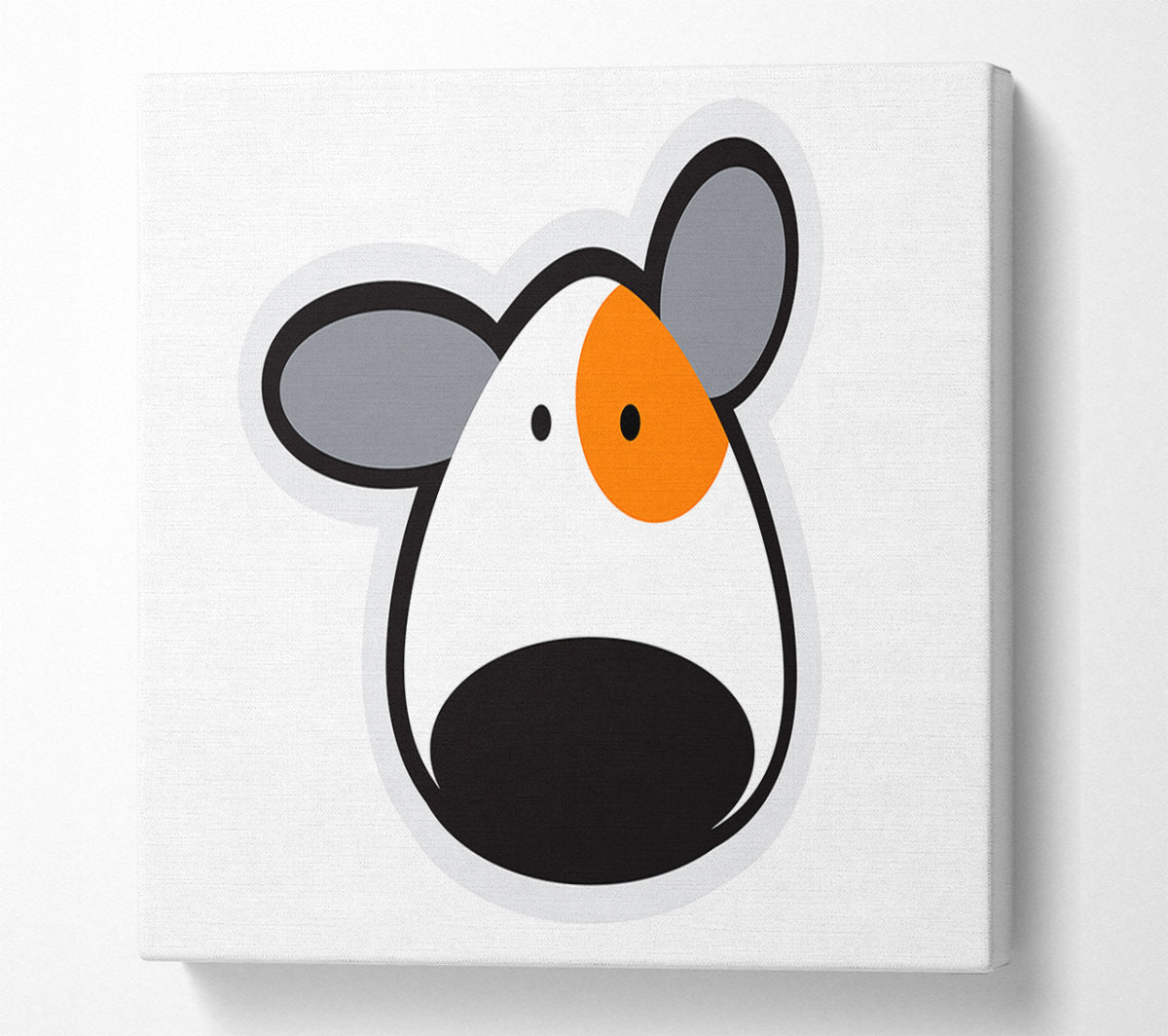 Spot The Dog White Canvas Wall Art