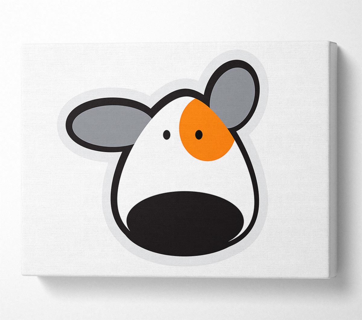 Spot The Dog White Canvas Wall Art