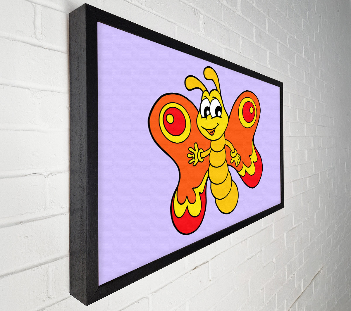 Waving Butterfly Lilac Canvas Wall Art
