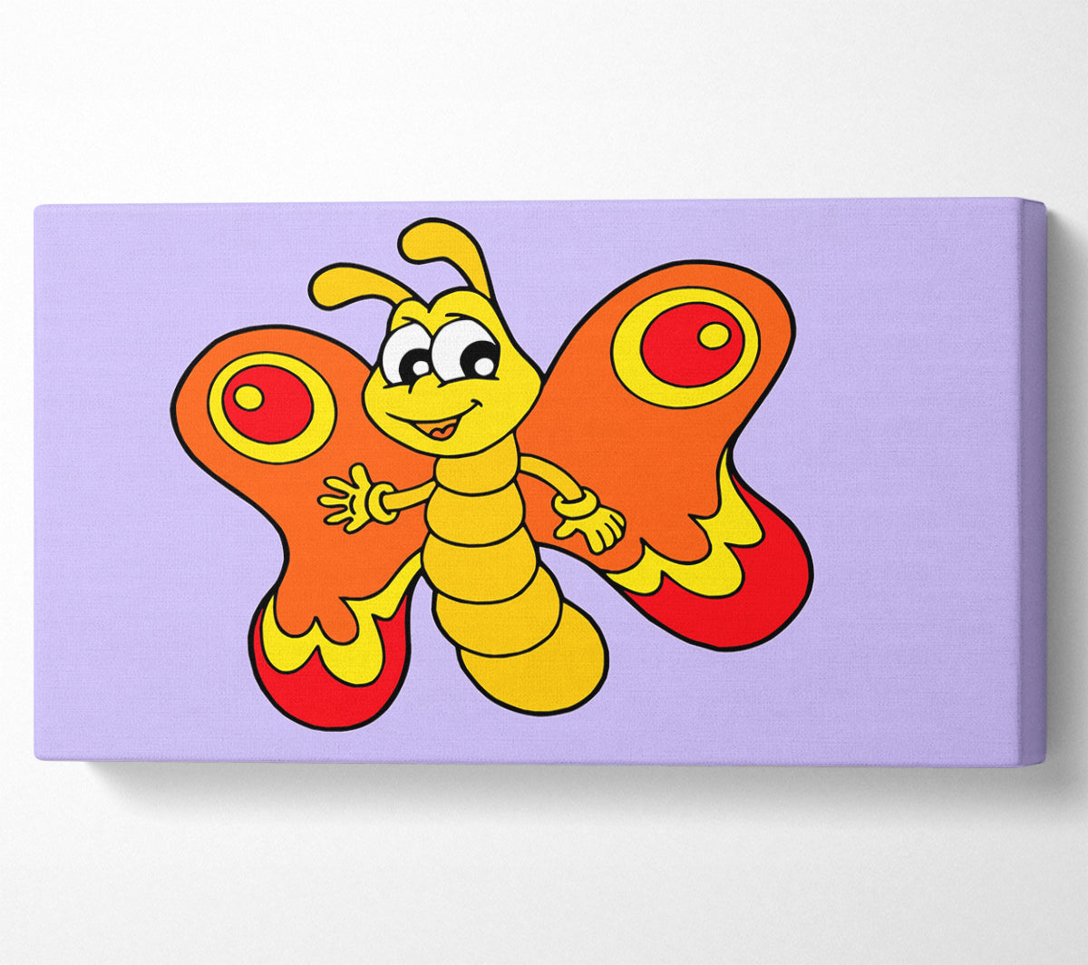 Waving Butterfly Lilac Canvas Wall Art