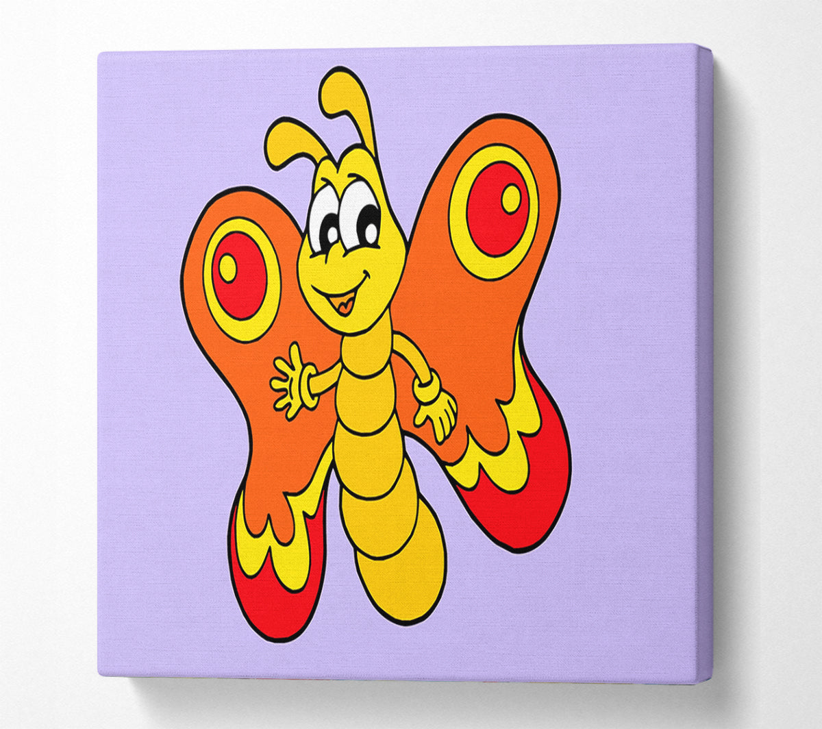 Waving Butterfly Lilac Canvas Wall Art