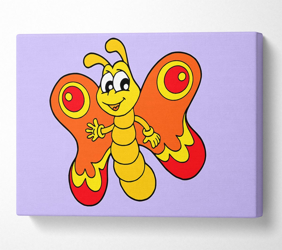 Waving Butterfly Lilac Canvas Wall Art